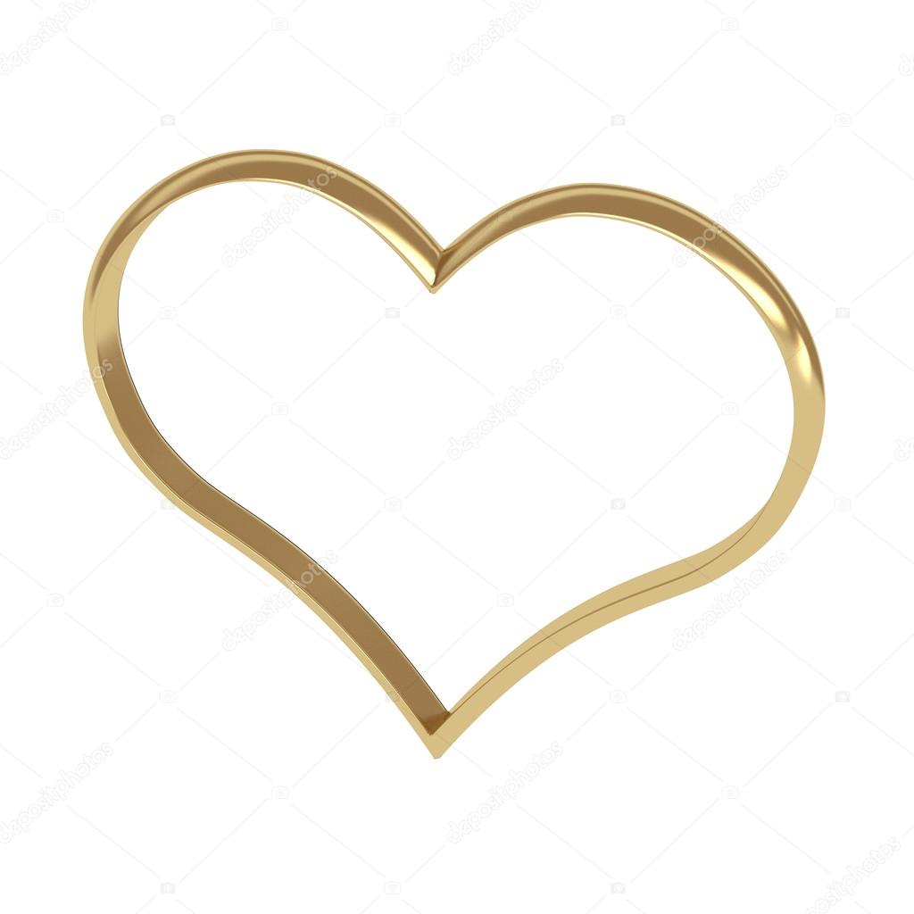 Heart shape golden rings