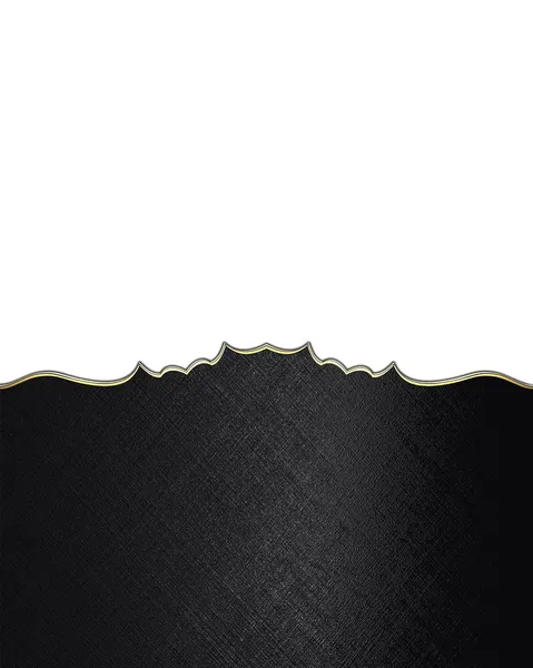 Black edges with gold trim isolated white background — Stock Photo, Image