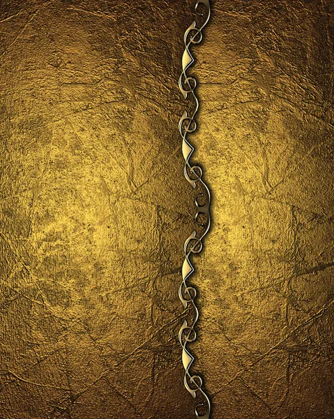 Altın arka plan sarı bir çizgi ile altın trim — Stok fotoğraf
