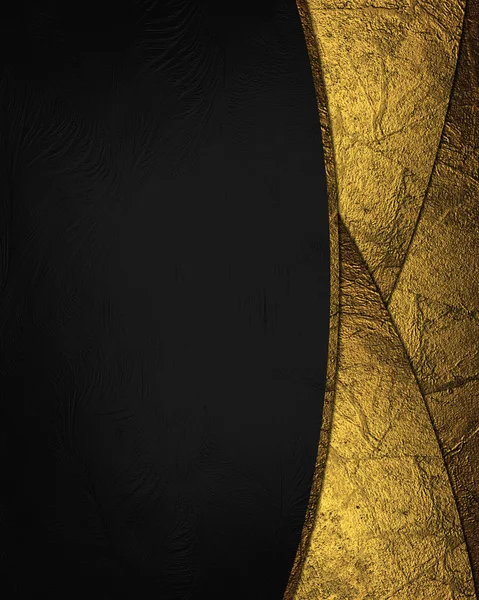 Fond noir avec coupe dorée (inserts ) — Photo