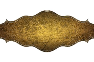 Altın süslü kenarları altın tabela