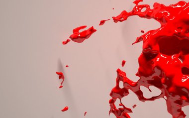 pembe bir arka plan üzerinde kırmızı bir sıçrama. öğe tasarımı