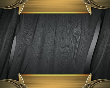 siyah dokulu altın kenarları ve altın trim ve