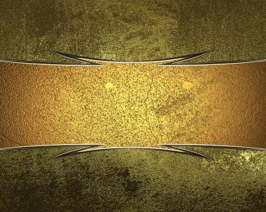 Altın trim ile işaretli bir grunge altın arka plan