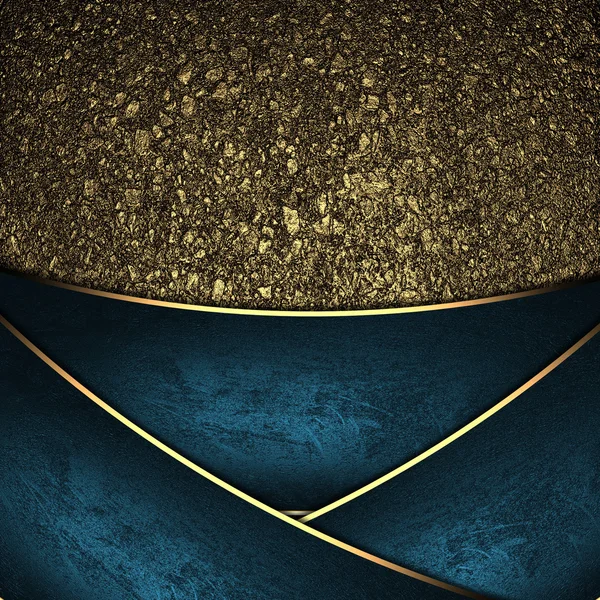 Altın kum mavi kurdele ile arka plan. tasarım şablonu — Stok fotoğraf