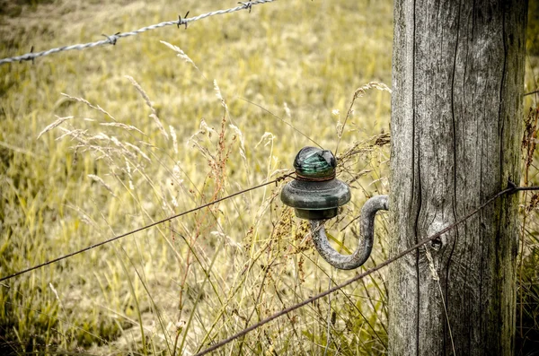 Området omges av taggtråd — Stockfoto