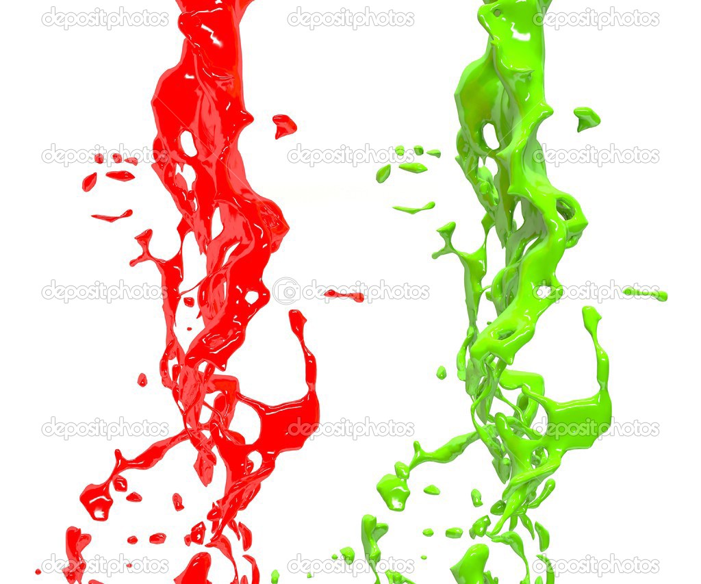 Red And Green Splash Over White Background Element Design Stock Photo C Swevil