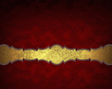 grunge altın kenarları kırmızı bir arka plan. tasarım şablonu