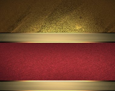 tasarım şablonu - sarı zengin dokulu ve metin için kırmızı plaka.