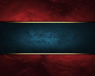 Altın mavi işareti olan kırmızı zemin döşeme