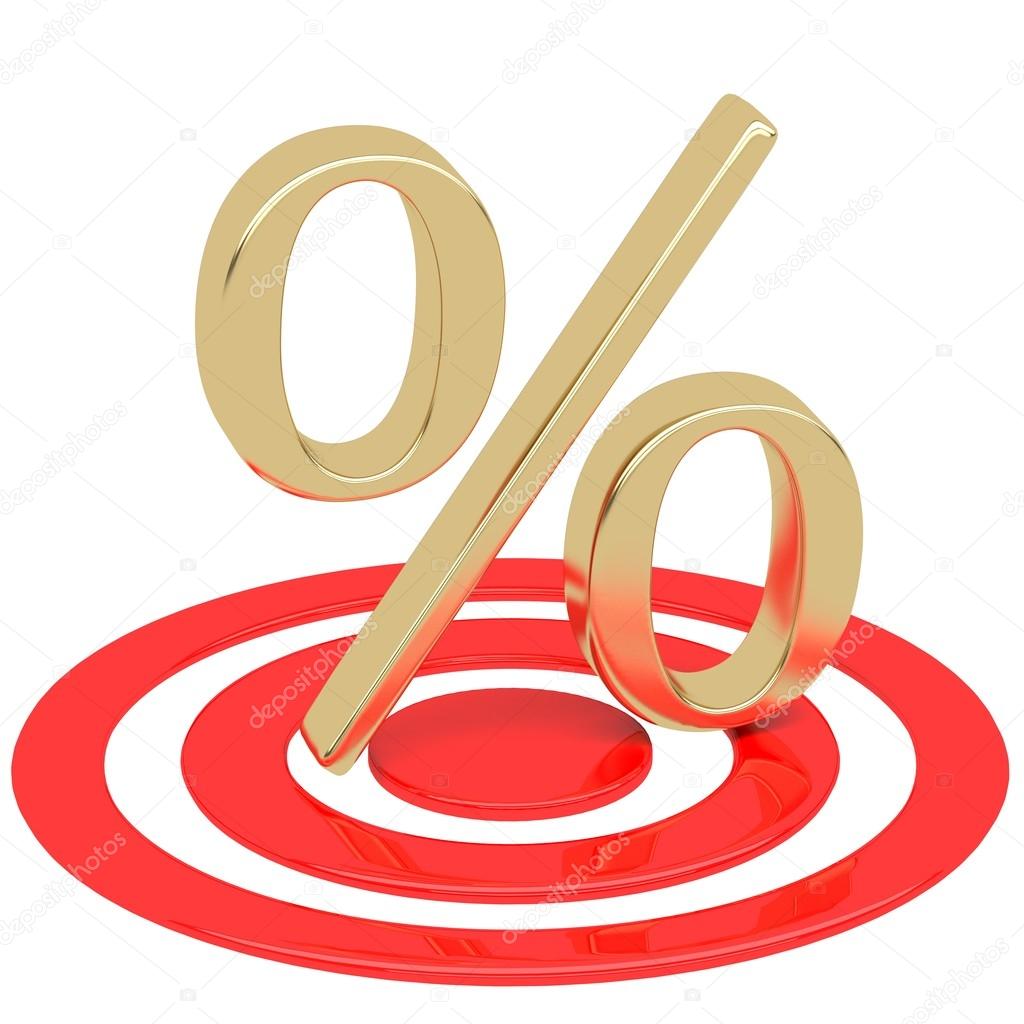 Percentage in the target. Discounts at gunpoint
