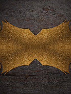 ahşap arka plan sarı tabela ile