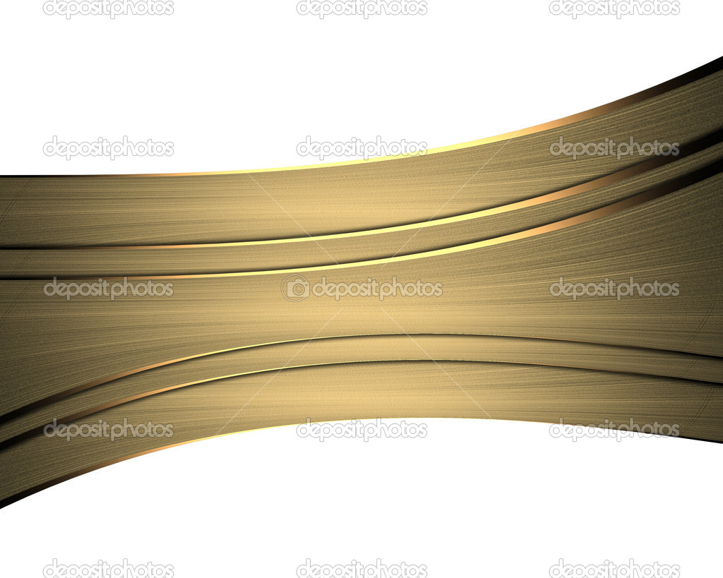 Gold ribbons. Design template