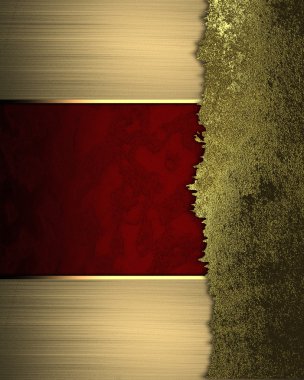 Altın kenarlar ve dağınık şerit kırmızı bir arka plan