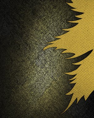 Altın ton soyut sarı desen ile birlikte koyu arka plan