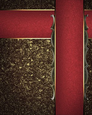 kırmızı kurdele ile zemin üzerine altın kum doku