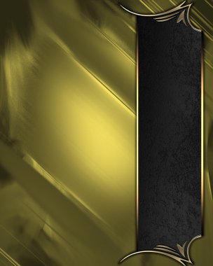 altın arka plan siyah tabela ile altın ile trim