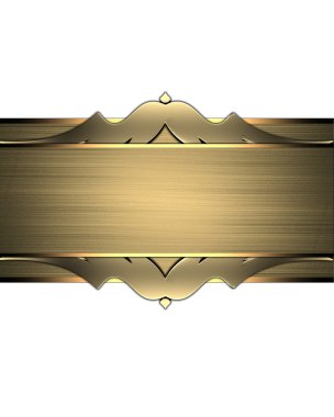 altın tabak beyaz zemin üzerine izole. tasarım şablonu