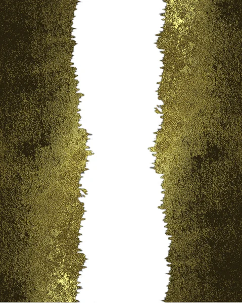 Goldene gerissene Kanten isoliert auf weißem Hintergrund — Stockfoto