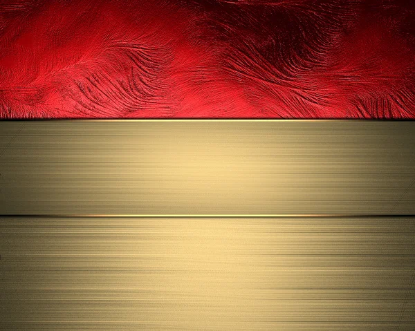 La texture rouge riche avec ruban d'or. Modèle de conception — Photo