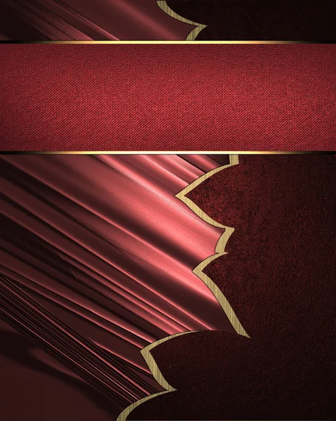 Fond rouge abstrait avec inserts rouges avec plaque rouge — Photo