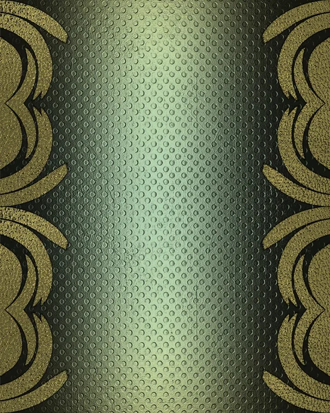 Grunge-Grüner Hintergrund mit Mustern an den Rändern — Stockfoto