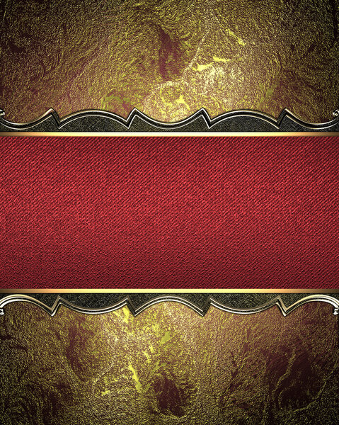 Красный и желтый золотой фон с красной лентой
