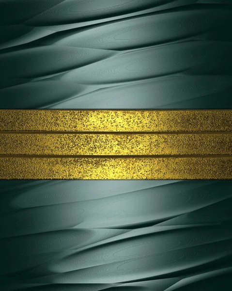 Astratto sfondo grunge verde con strisce d'oro — Foto Stock