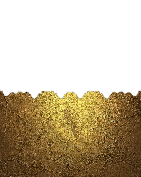 Goldener Ausschnitt auf weißem Hintergrund. Designvorlage — Stockfoto