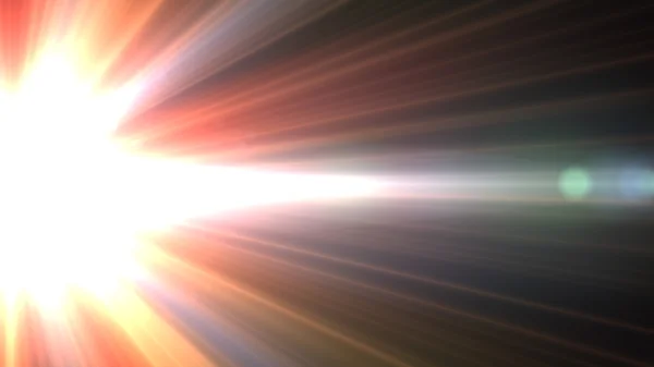 Formgivningsmall - stjärna, solen med bländning. strålar bakgrund. — Stockfoto