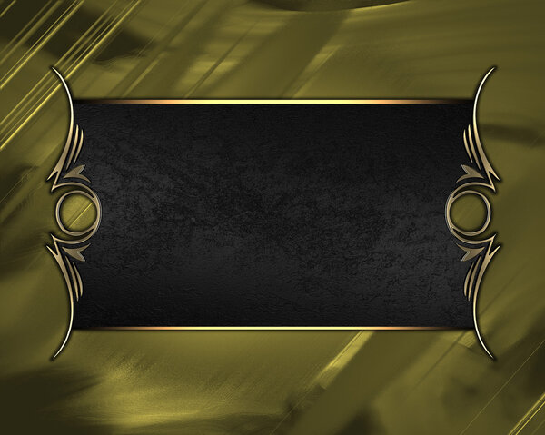 Gold background with Black nameplate with gold trim