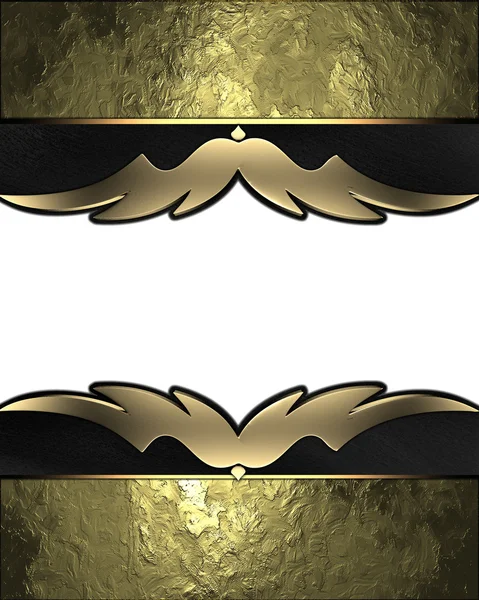 Altın arka plan ile altın trim. tasarım şablonu — Stok fotoğraf