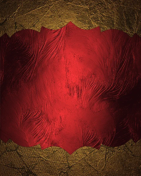 抽象的红色摇滚背景与黄金的边缘 — 图库照片