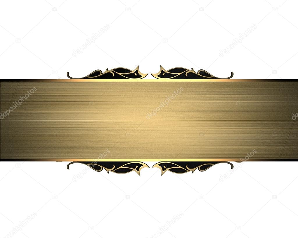 The plate with gold trim isolated on a white background