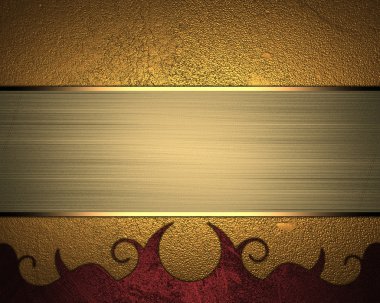 altın arka plan kırmızı desenli