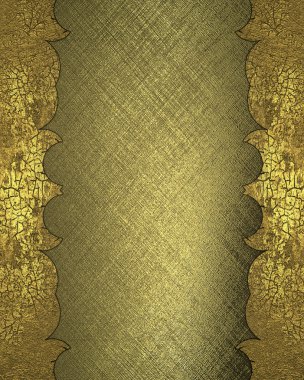 vintage kenarları ile metal sarı arka plan.