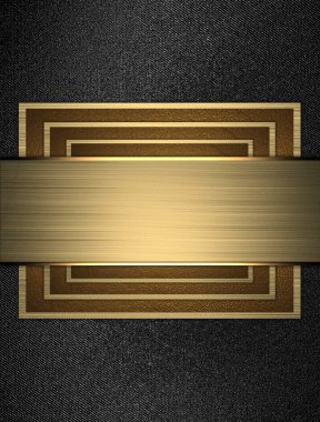 soyut altın plaka ile siyah geçmiş. tasarım şablonu