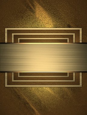 soyut altın plaka ile sarı bir arka plan. tasarım şablonu