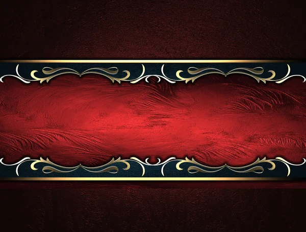 Altın kırmızı işaretli kırmızı zemin döşeme — Stok fotoğraf