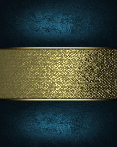 Altın zengin dokulu mavi kenarlar ve. tasarım şablonu