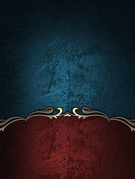 Altın kenarlıklı kırmızı işaret ile mavi arka plan