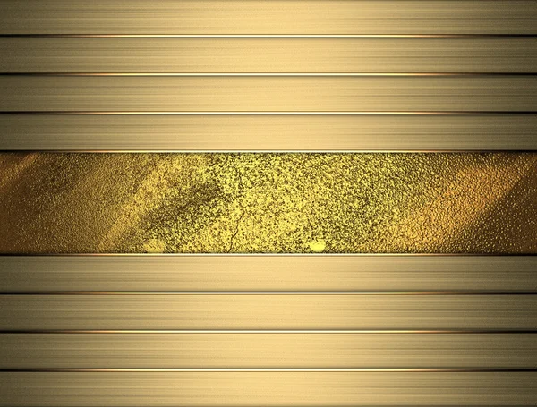 Χρυσό φόντο με χρυσό ρίγες στην πλευρά. πρότυπο σχεδίασης — Φωτογραφία Αρχείου