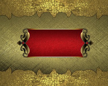 vintage kenarları ile metal sarı arka plan.