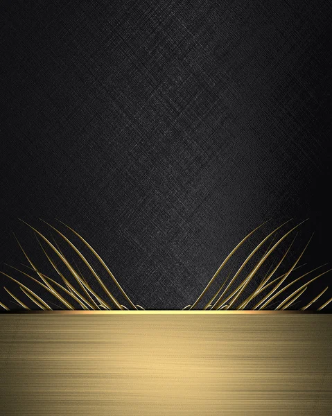 Black background with gold edges — Stock Photo, Image