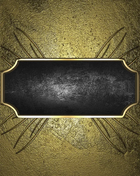 Golden background with dark grunge sign — Stock Photo, Image