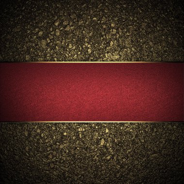 altın kum kırmızı kurdele ile arka plan. tasarım şablonu.