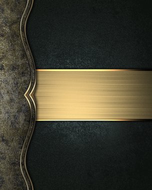 mavi ve altın şerit kenar ile eski grunge arka plan. tasarım şablonu