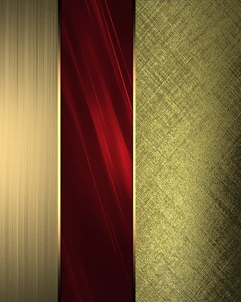 Goldene Textur mit roten Akzenten. Designvorlage — Stockfoto