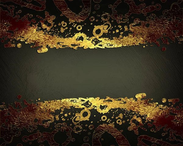 Kahverengi doku altın kenarlı. tasarım şablonu — Stok fotoğraf