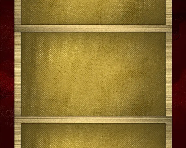 Red golden background with gold plate. template — Stock Photo, Image